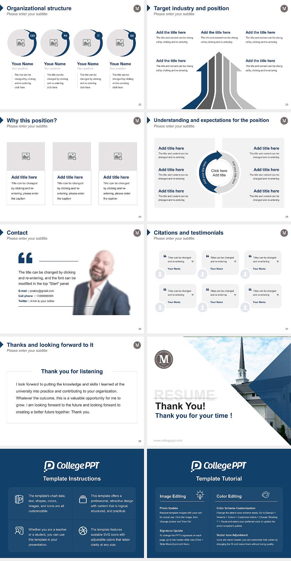 Midwestern Baptist Theological Seminary Resume PPT Template4:3 ratio PPT effect preview image4