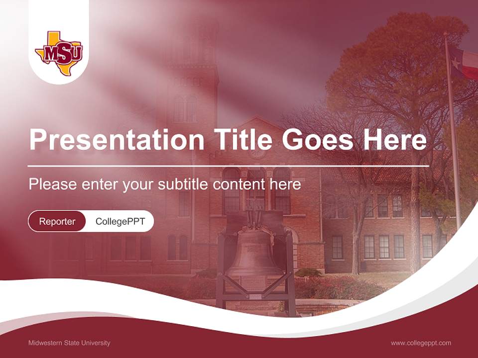 Midwestern State University Lecture Sharing and Networking Event PPT Template4:3 ratio PPT effect preview image4
