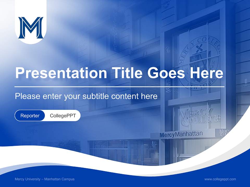 Mercy University – Manhattan Campus Lecture Sharing and Networking Event PPT Template4:3 ratio PPT effect preview image4