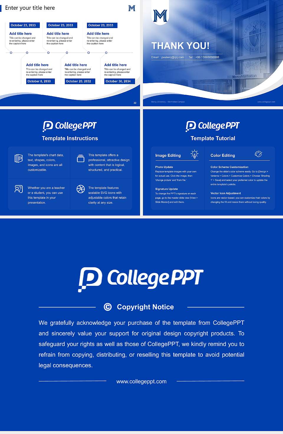 Mercy University – Manhattan Campus Lecture Sharing and Networking Event PPT Template4:3 ratio PPT effect preview image4