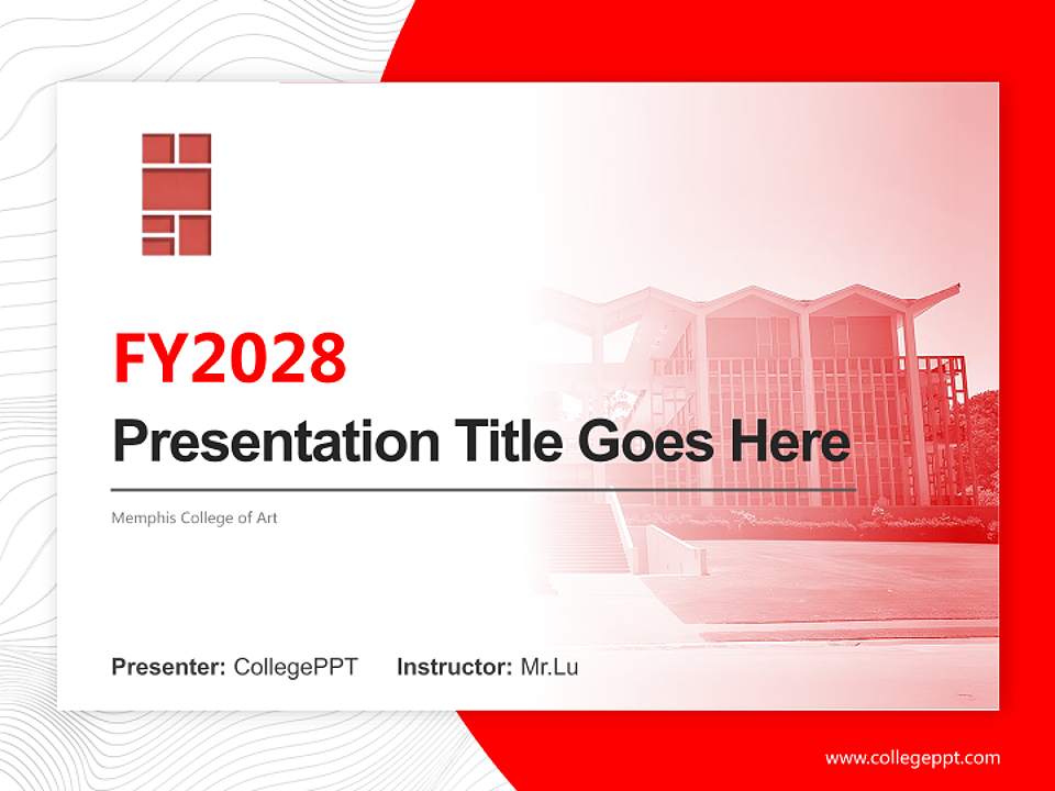 Memphis College of Art Academic Presentation/Research Findings Report PPT Template4:3 ratio PPT effect preview image5