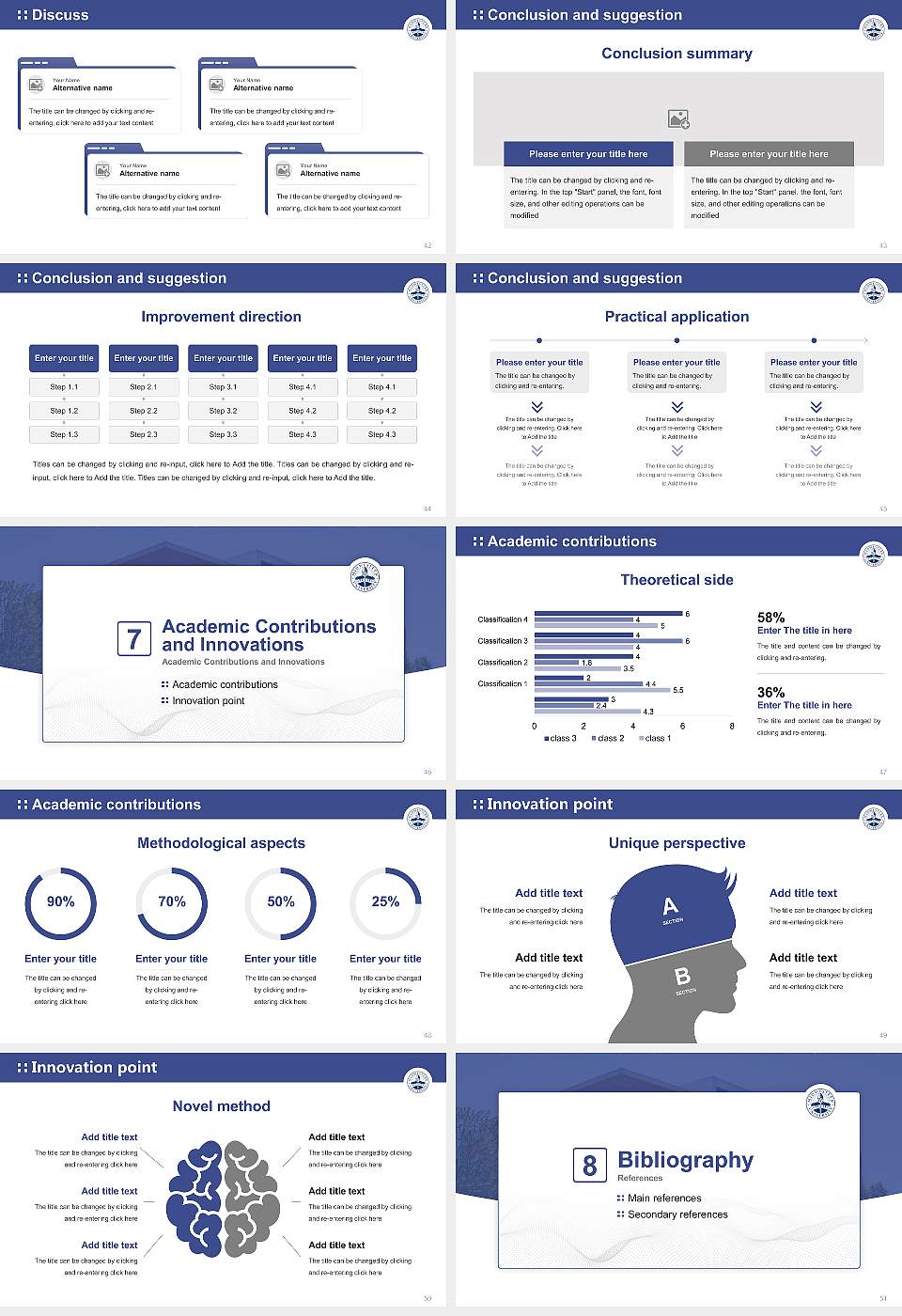 Midwestern University-Downers Grove Graduation Thesis Defense PPT Template16:9 ratio PPT effect preview image6