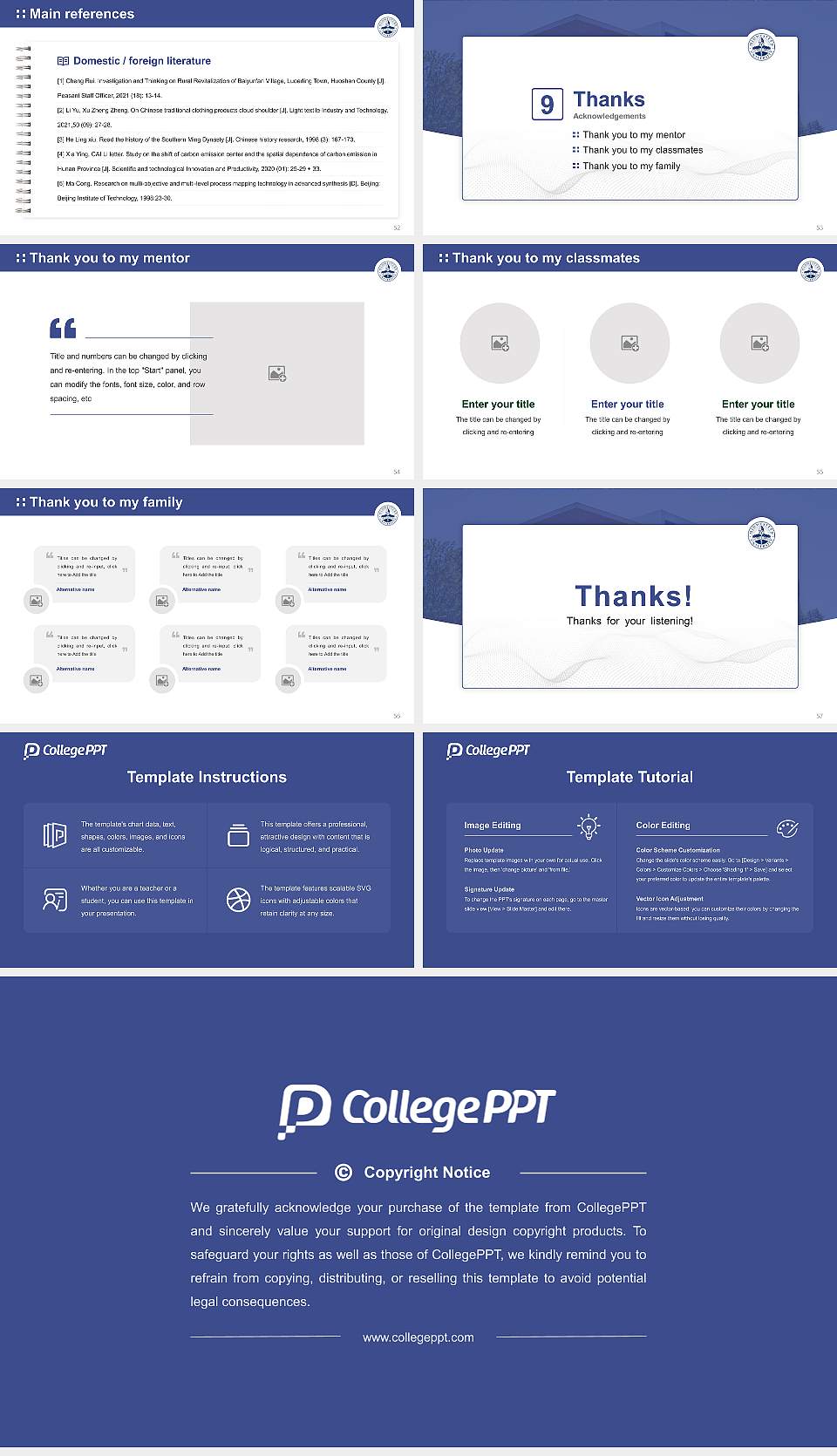 Midwestern University-Downers Grove Graduation Thesis Defense PPT Template16:9 ratio PPT effect preview image7