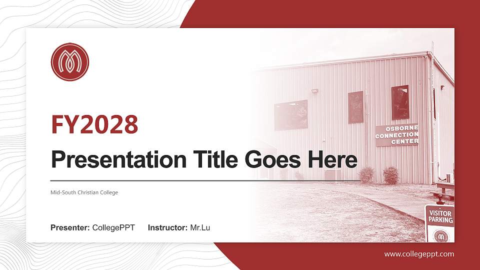 Mid-South Christian College Academic Presentation/Research Findings Report PPT Template16:9 ratio PPT effect preview image