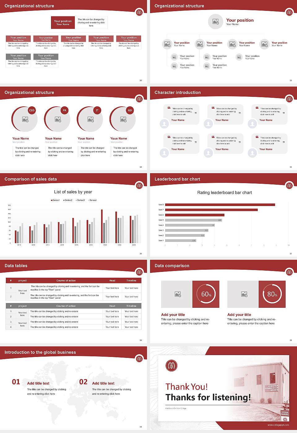 Mid-South Christian College Academic Presentation/Research Findings Report PPT Template16:9 ratio PPT effect preview image4