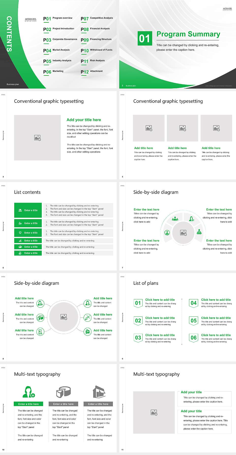 Mcdaniel College Competition/Entrepreneurship Contest PPT Template4:3 ratio PPT effect preview image2