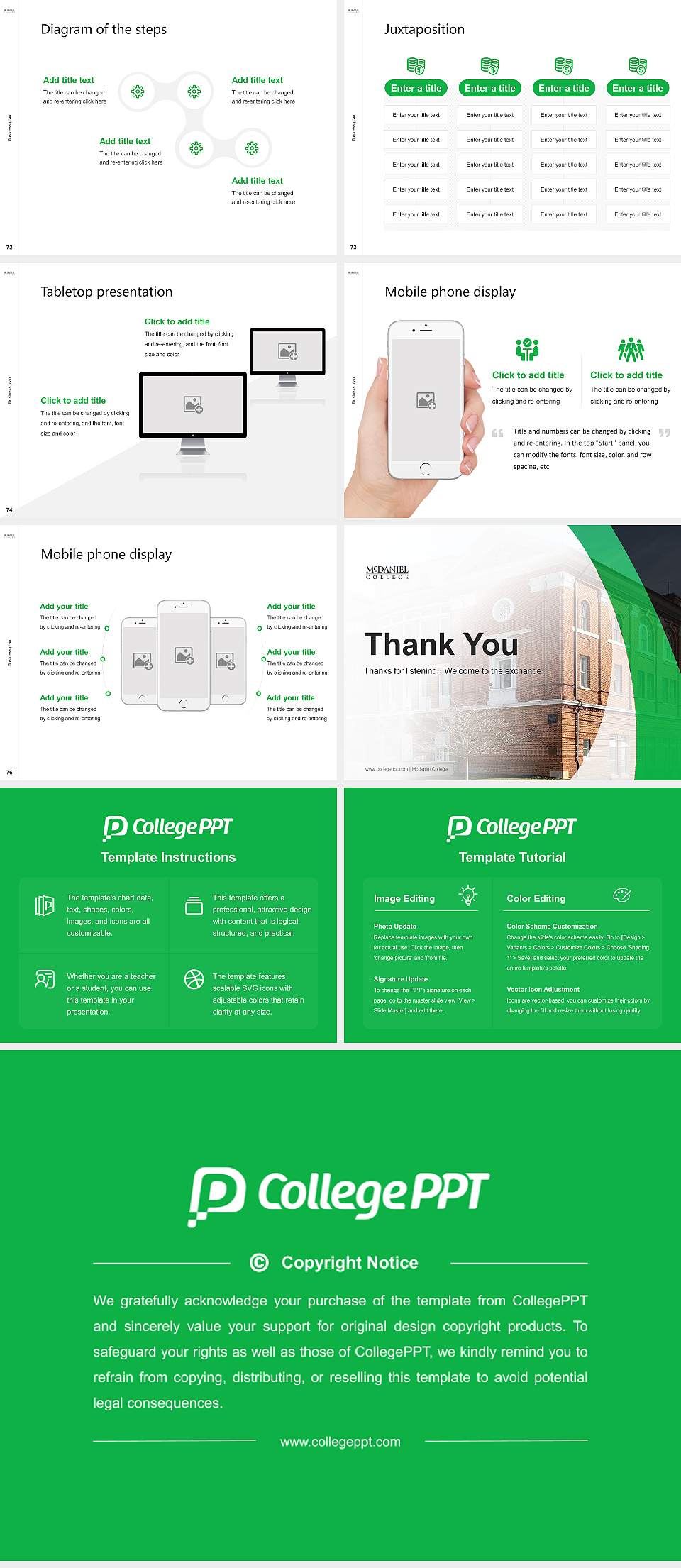Mcdaniel College Competition/Entrepreneurship Contest PPT Template4:3 ratio PPT effect preview image9