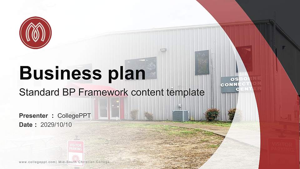 Mid-South Christian College Competition/Entrepreneurship Contest PPT Template16:9 ratio PPT effect preview image