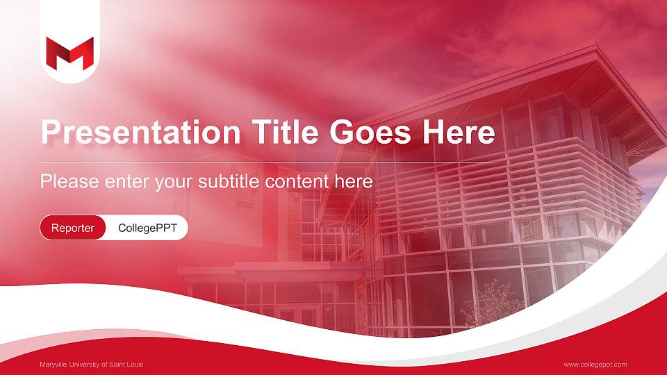 Maryville University of Saint Louis Lecture Sharing and Networking Event PPT Template16:9 ratio PPT effect preview image