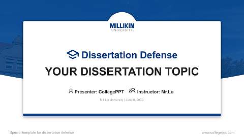 Millikin University Graduation Thesis Defense PPT Template