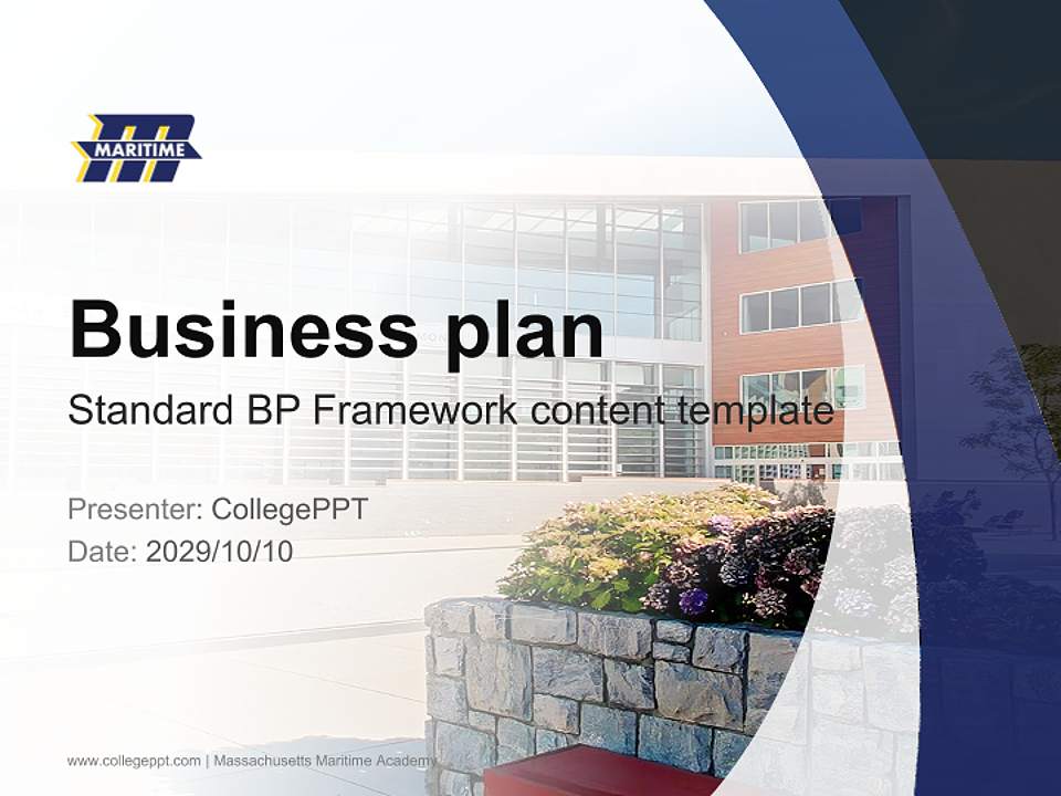 Massachusetts Maritime Academy Competition/Entrepreneurship Contest PPT Template4:3 ratio PPT effect preview image9