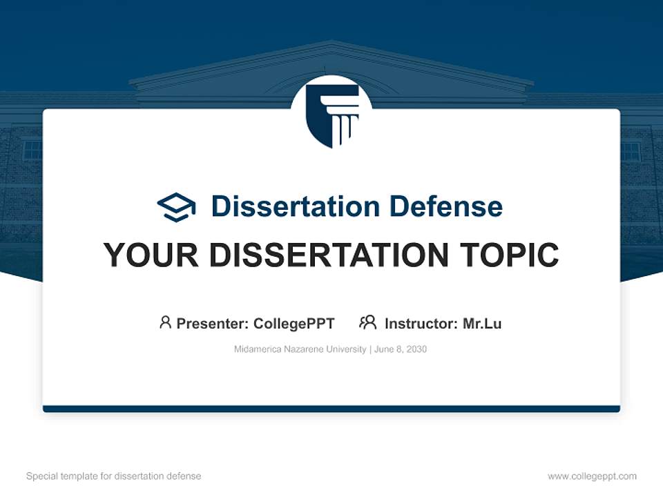 Midamerica Nazarene University Graduation Thesis Defense PPT Template4:3 ratio PPT effect preview image7