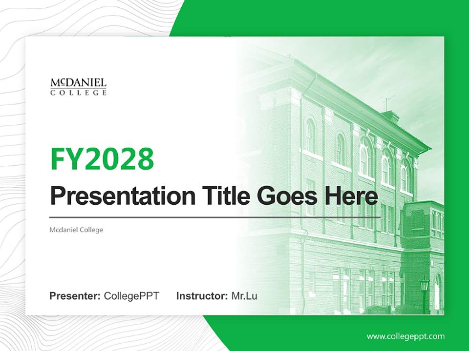 Mcdaniel College Academic Presentation/Research Findings Report PPT Template4:3 ratio PPT effect preview image5