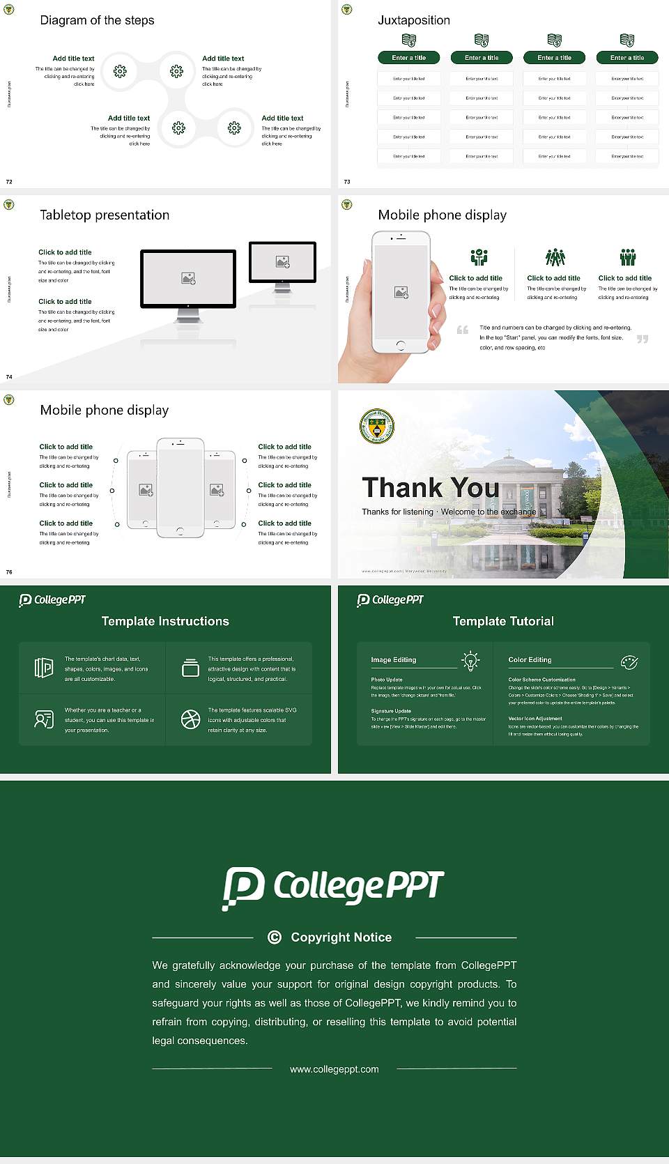 Marywood University Competition/Entrepreneurship Contest PPT Template16:9 ratio PPT effect preview image9