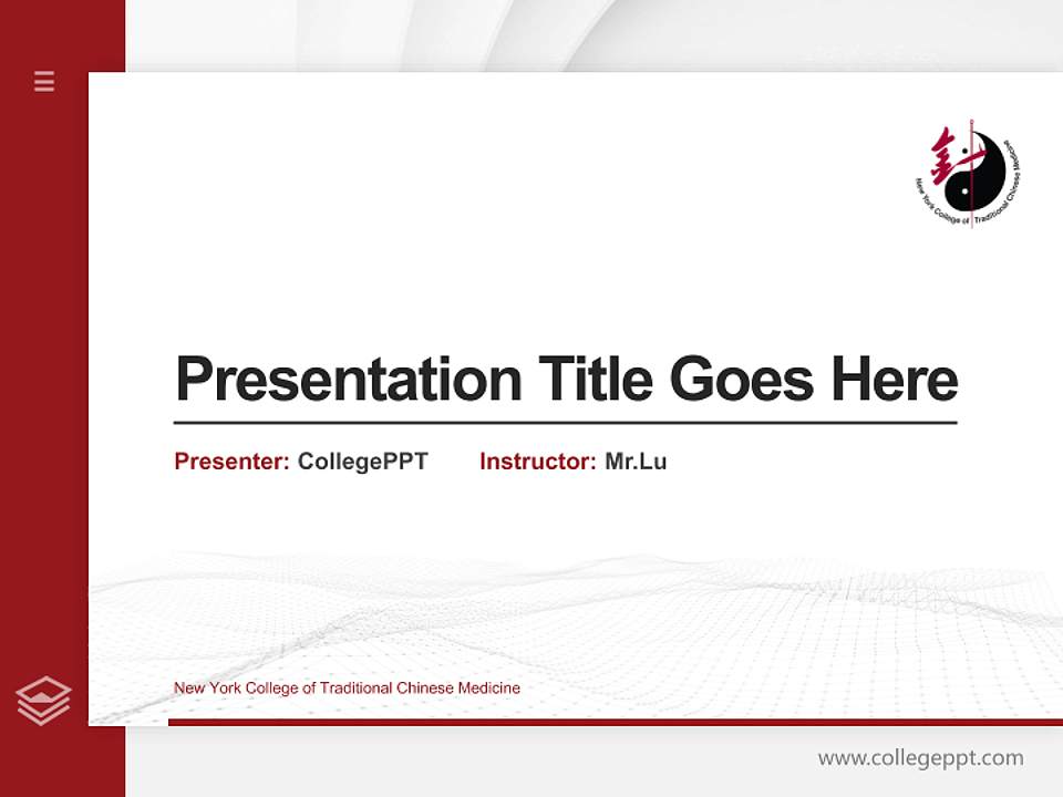 New York College of Traditional Chinese Medicine Thesis Proposal/Graduation Defense PPT Template4:3 ratio PPT effect preview image5