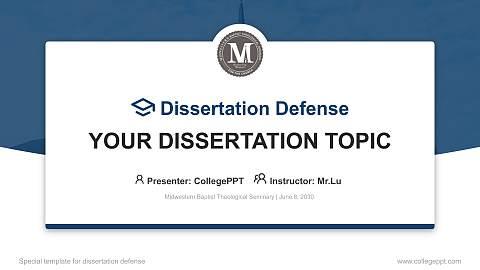Midwestern Baptist Theological Seminary Graduation Thesis Defense PPT Template