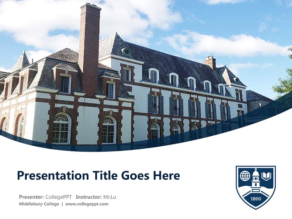 Middlebury College Course/Courseware Creation PPT Template4:3 ratio PPT effect preview image5