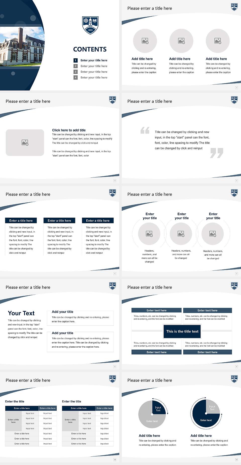 Middlebury College Course/Courseware Creation PPT Template4:3 ratio PPT effect preview image2