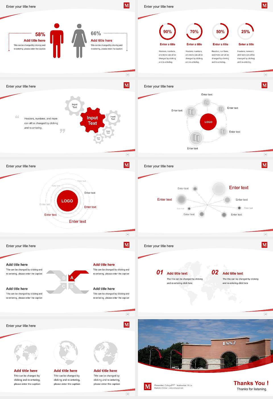 Mcpherson College Course/Courseware Creation PPT Template16:9 ratio PPT effect preview image4