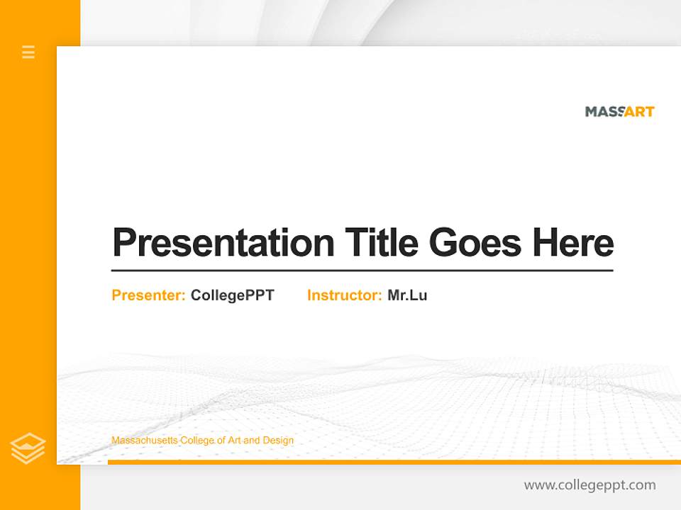 Massachusetts College of Art and Design Thesis Proposal/Graduation Defense PPT Template4:3 ratio PPT effect preview image5