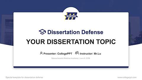 Massachusetts Maritime Academy Graduation Thesis Defense PPT Template