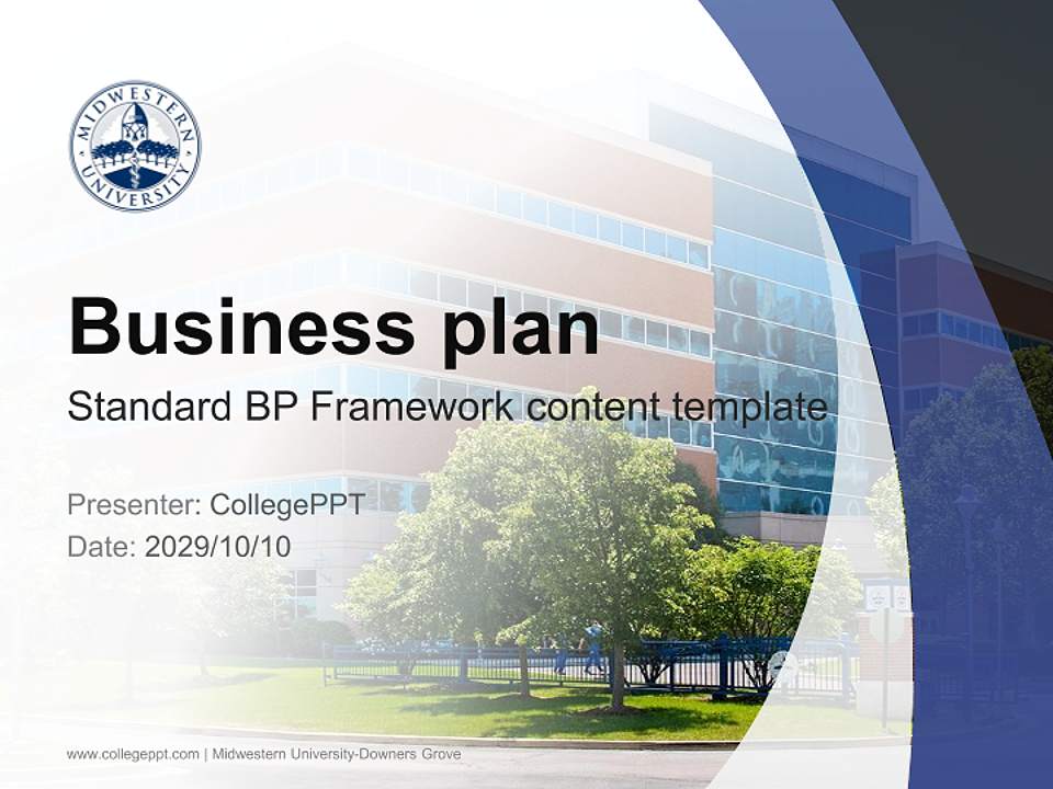 Midwestern University-Downers Grove Competition/Entrepreneurship Contest PPT Template4:3 ratio PPT effect preview image9