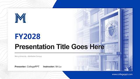 Mercy University – Manhattan Campus Academic Presentation/Research Findings Report PPT Template