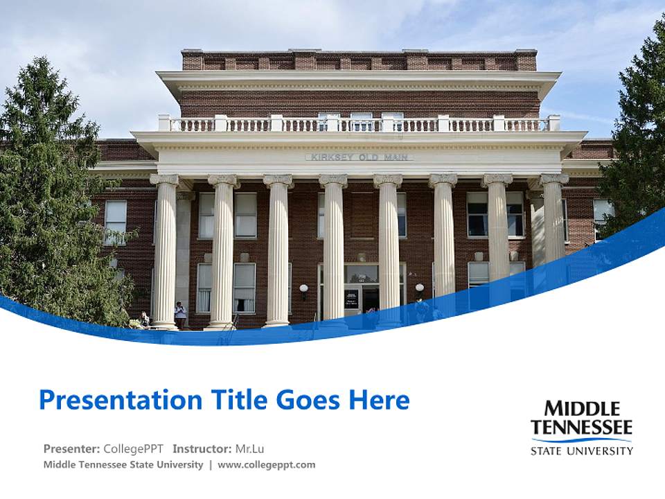 Middle Tennessee State University Course/Courseware Creation PPT Template4:3 ratio PPT effect preview image5