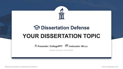 Messiah University Graduation Thesis Defense PPT Template