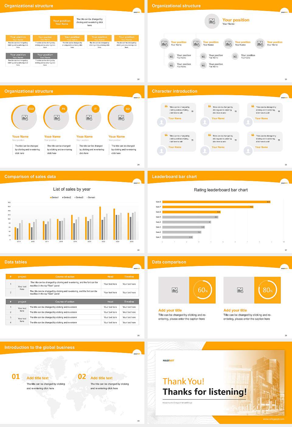 Massachusetts College of Art and Design Academic Presentation/Research Findings Report PPT Template16:9 ratio PPT effect preview image4