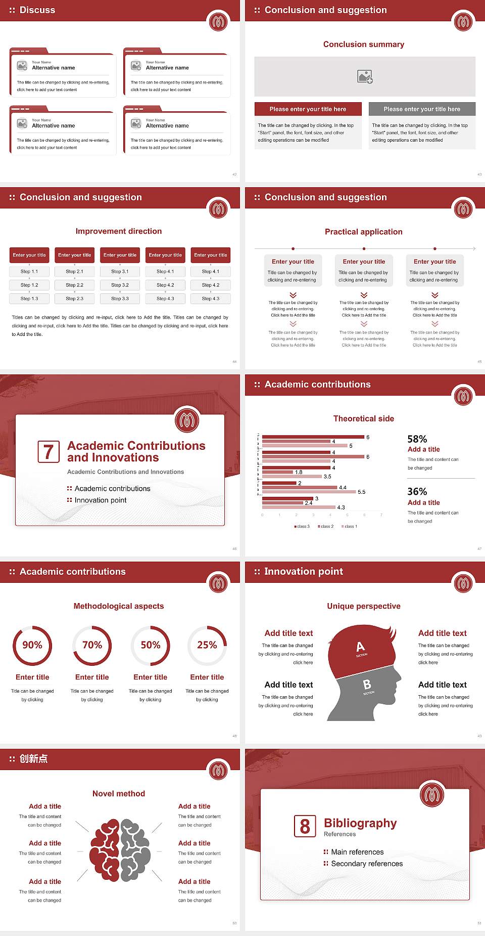 Mid-South Christian College Graduation Thesis Defense PPT Template4:3 ratio PPT effect preview image6