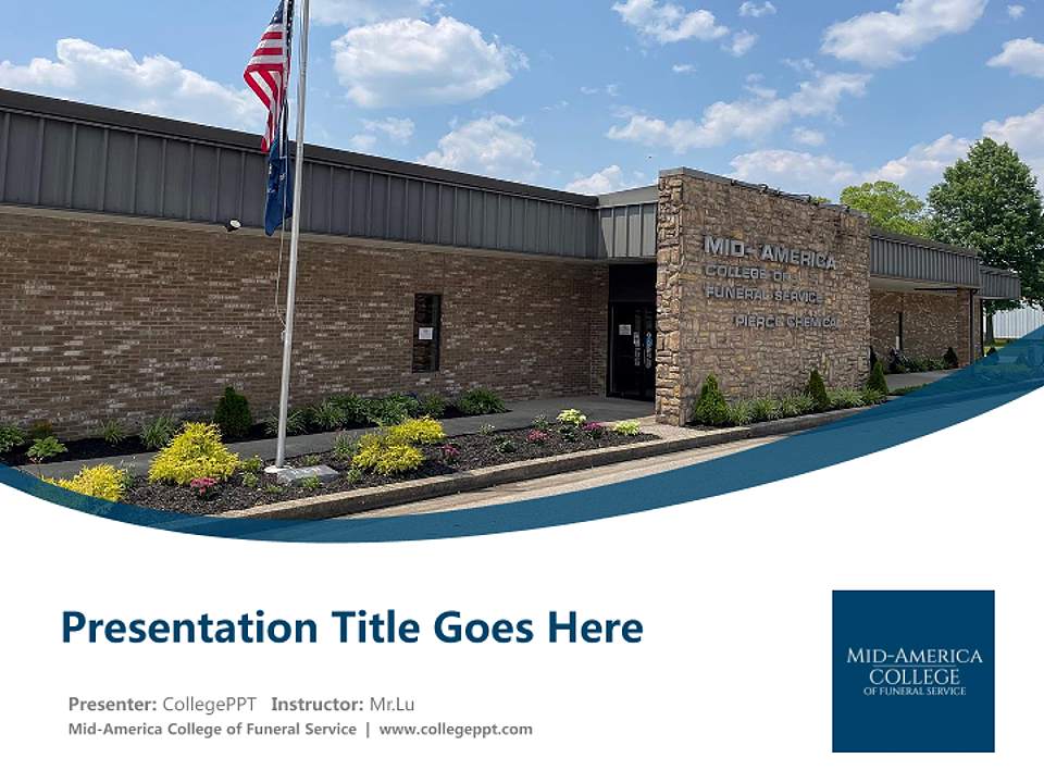 Mid-America College of Funeral Service Course/Courseware Creation PPT Template4:3 ratio PPT effect preview image5