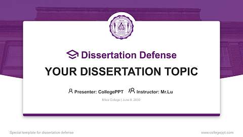 Miles College Graduation Thesis Defense PPT Template