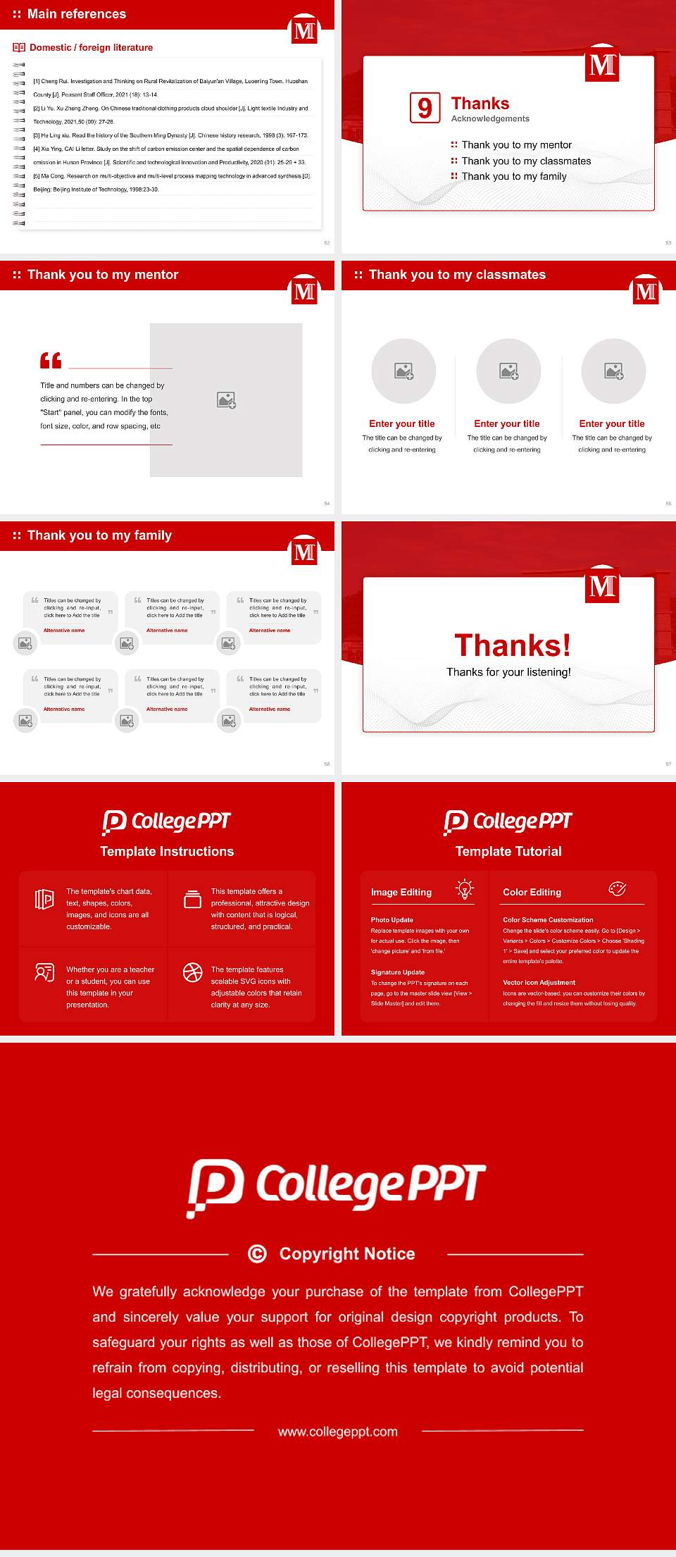 Mcpherson College Graduation Thesis Defense PPT Template4:3 ratio PPT effect preview image7