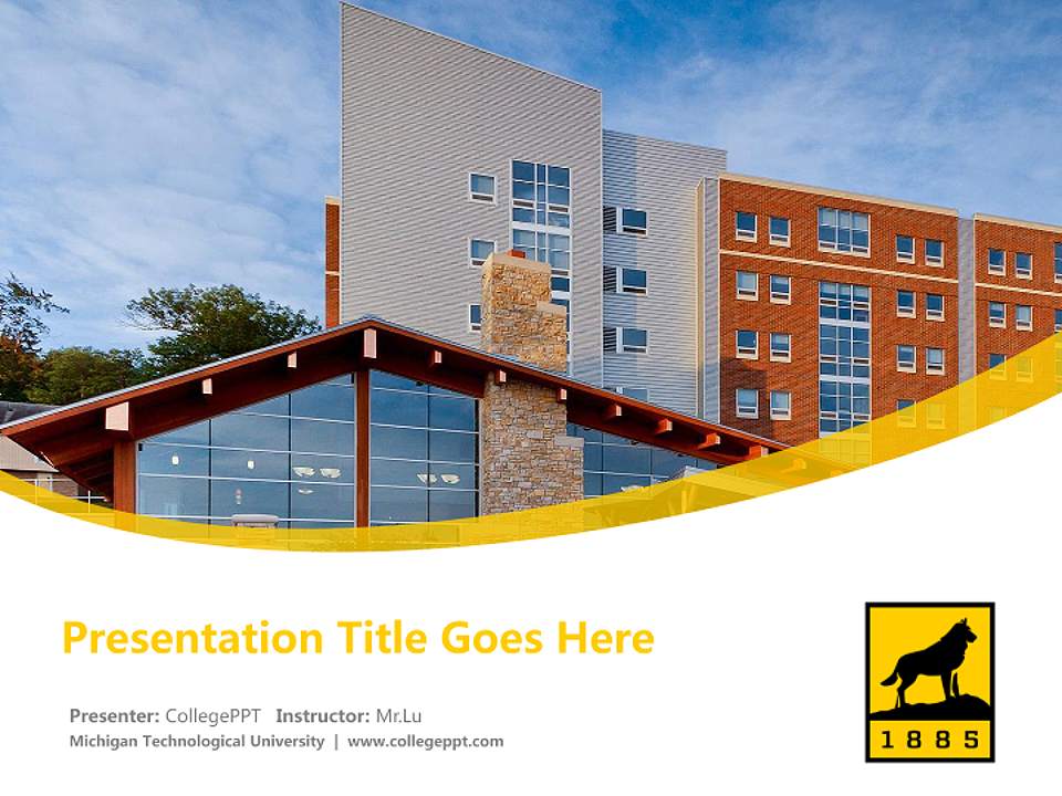 Michigan Technological University Course/Courseware Creation PPT Template4:3 ratio PPT effect preview image5