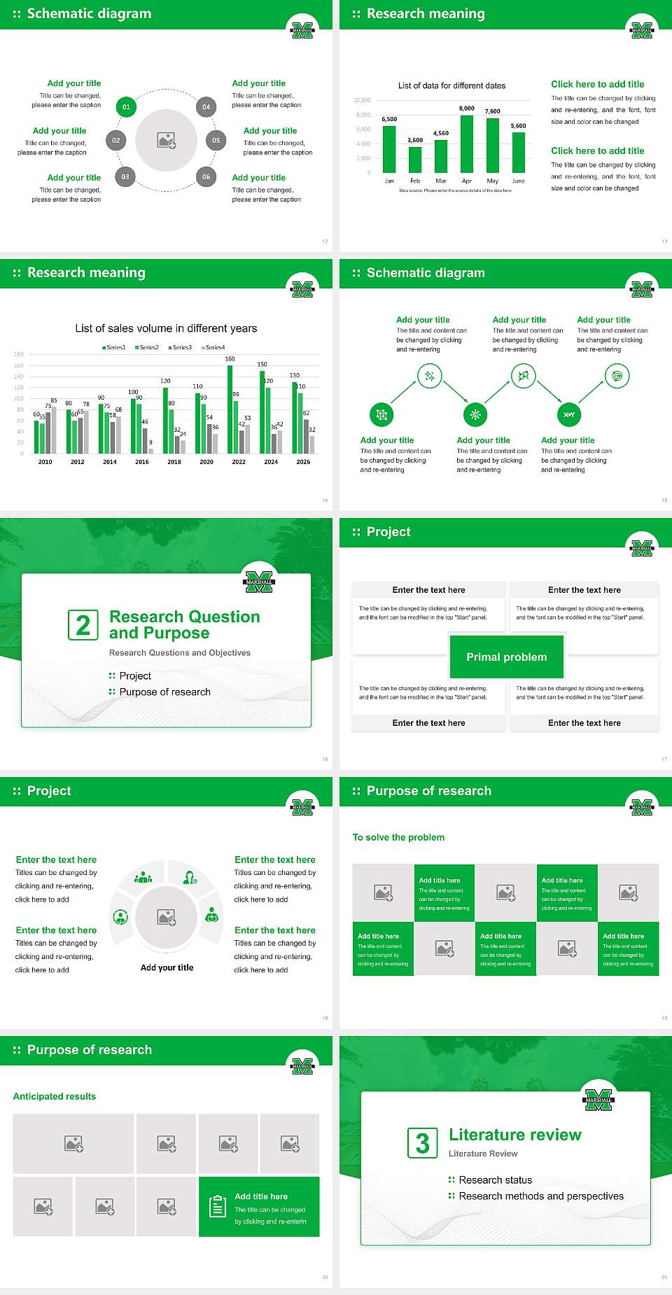 Marshall University Graduation Thesis Defense PPT Template4:3 ratio PPT effect preview image3