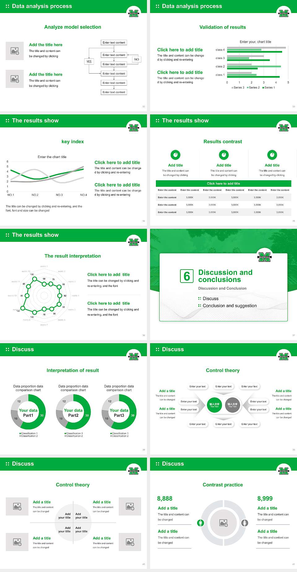 Marshall University Graduation Thesis Defense PPT Template4:3 ratio PPT effect preview image5