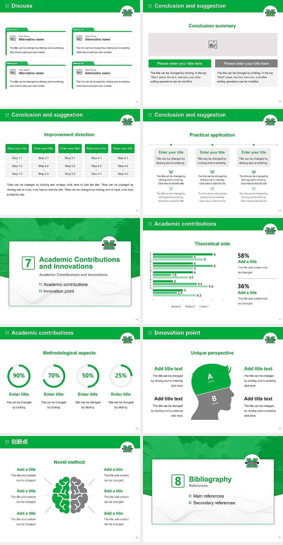 Marshall University Graduation Thesis Defense PPT Template4:3 ratio PPT effect preview image6