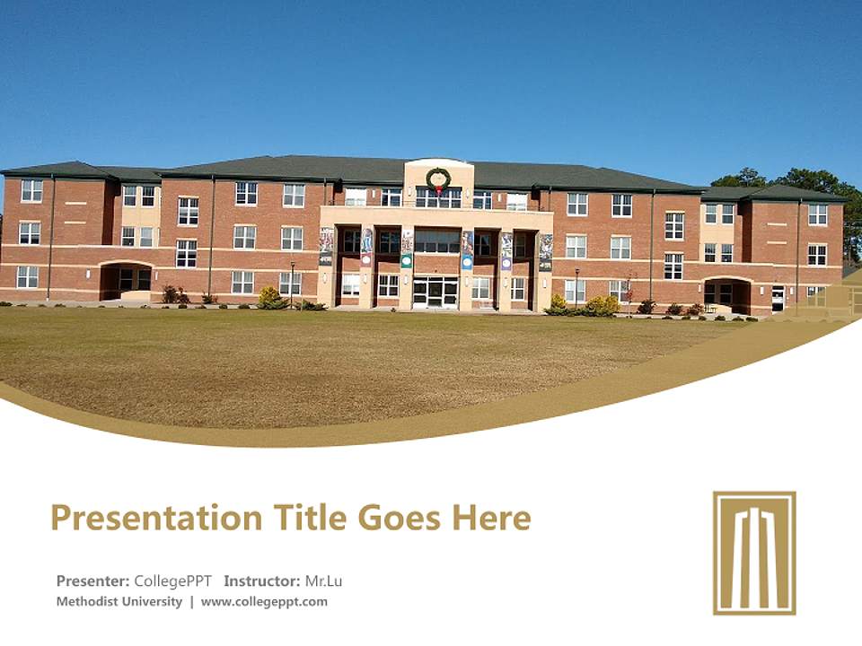 Methodist University Course/Courseware Creation PPT Template4:3 ratio PPT effect preview image5