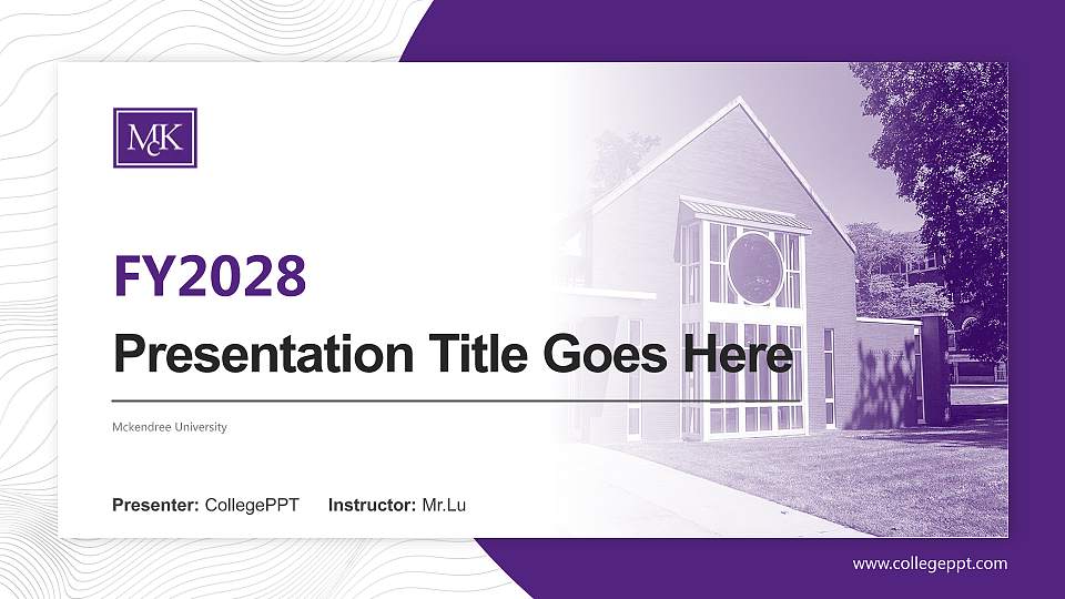 Mckendree University Academic Presentation/Research Findings Report PPT Template16:9 ratio PPT effect preview image