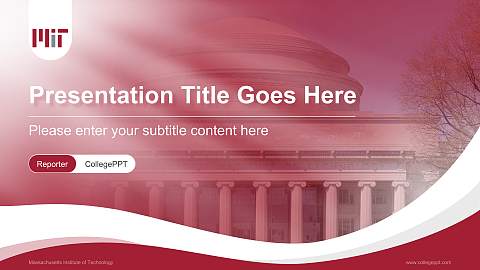 Massachusetts Institute of Technology Lecture Sharing and Networking Event PPT Template