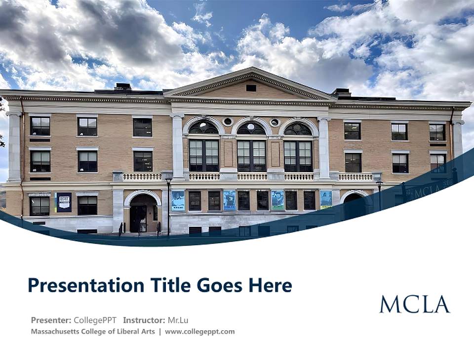 Massachusetts College of Liberal Arts Course/Courseware Creation PPT Template4:3 ratio PPT effect preview image5