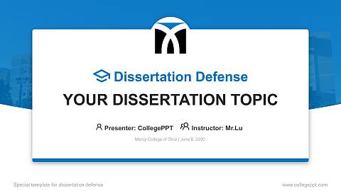 Mercy College of Ohio Graduation Thesis Defense PPT Template