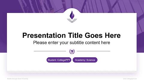 Middle Georgia State University National Scholarship Defense PPT Template