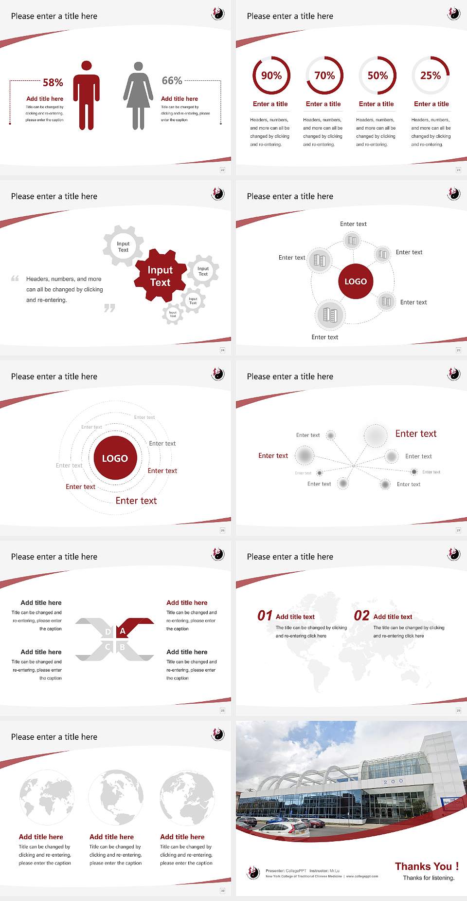 New York College of Traditional Chinese Medicine Course/Courseware Creation PPT Template4:3 ratio PPT effect preview image4