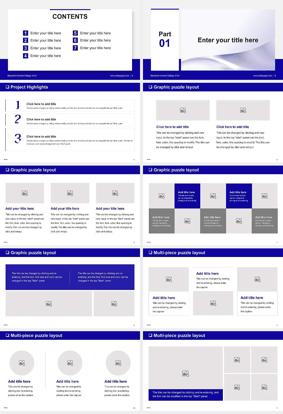 Maryland Institute College of Art General Purpose PPT Template16:9 ratio PPT effect preview image2