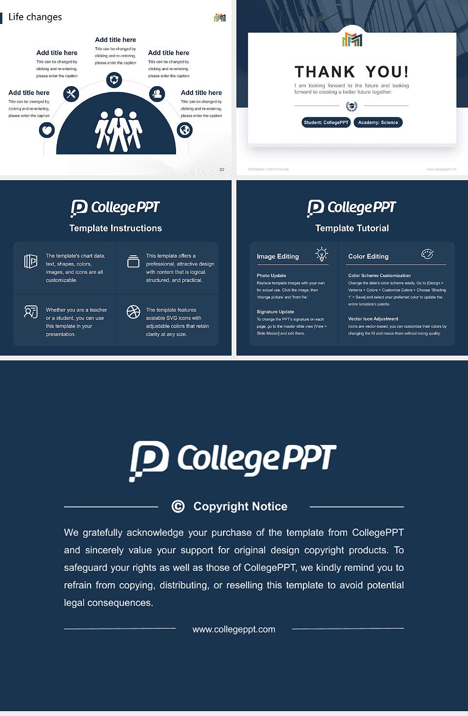 Metropolitan State University National Scholarship Defense PPT Template4:3 ratio PPT effect preview image4