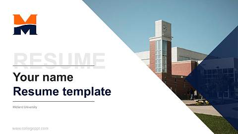 Midland University Resume PPT Template