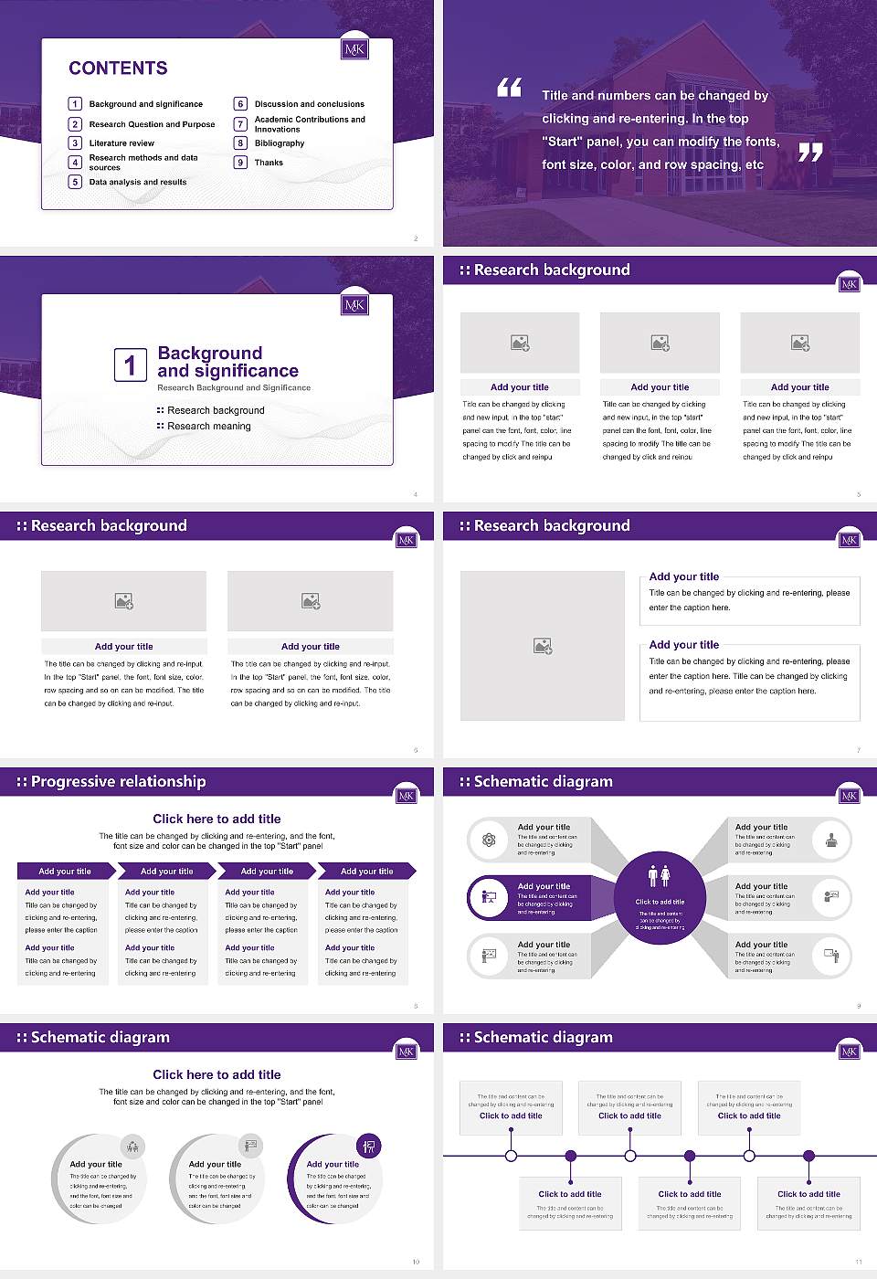 Mckendree University Graduation Thesis Defense PPT Template16:9 ratio PPT effect preview image2