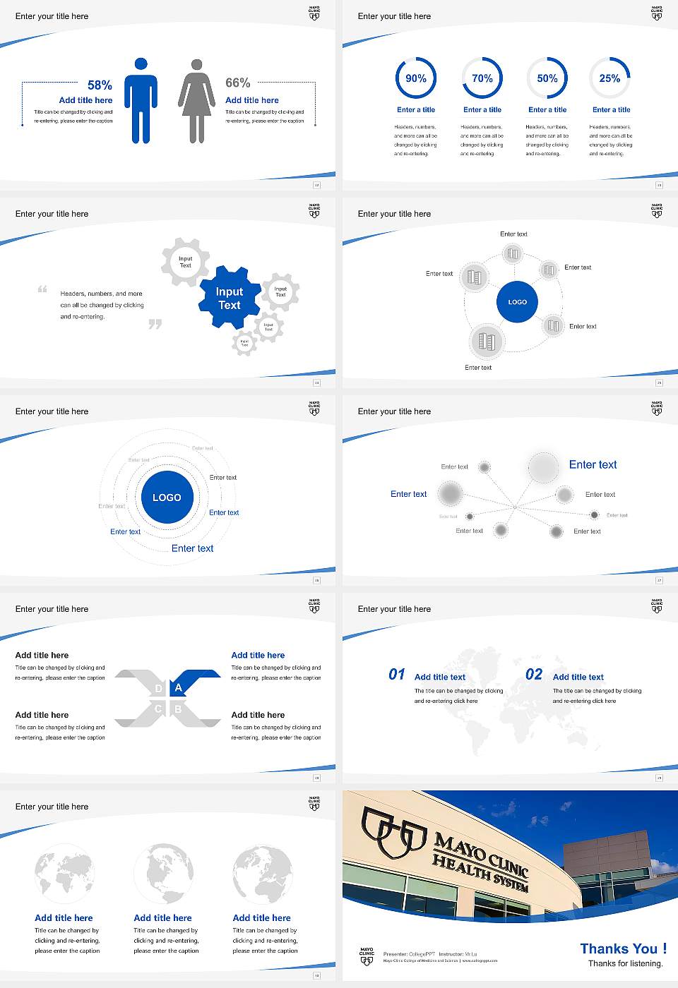 Mayo Clinic College of Medicine and Science Course/Courseware Creation PPT Template16:9 ratio PPT effect preview image4